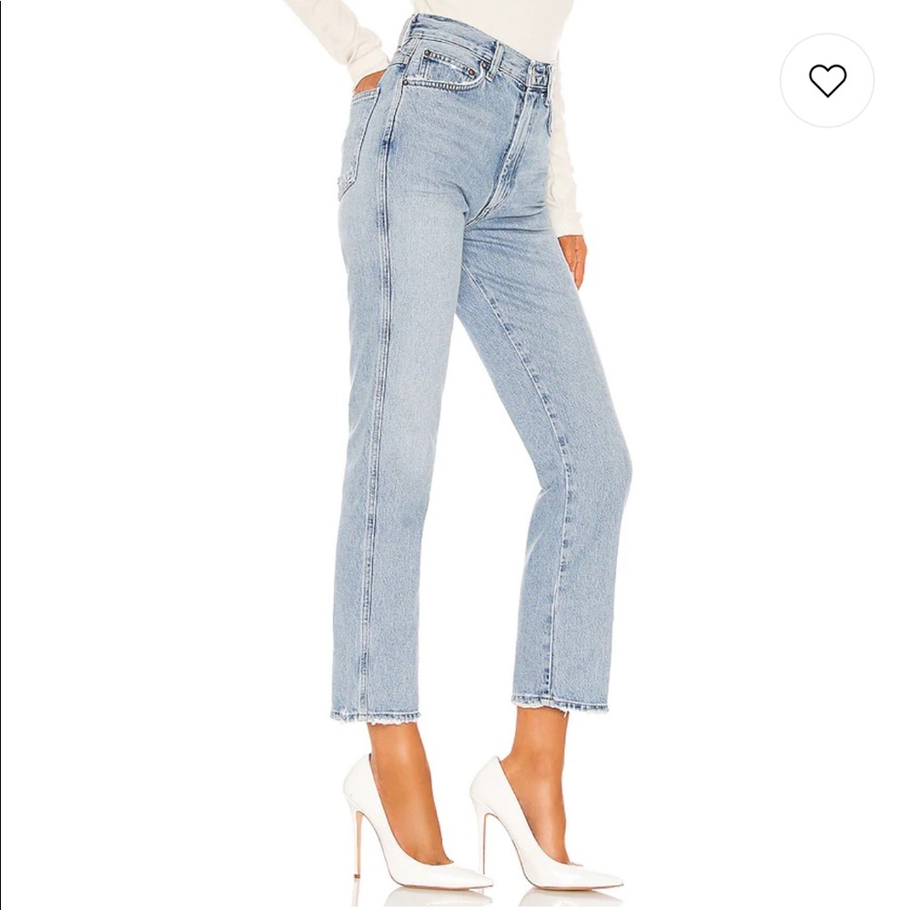 AGOLDE Pinch Waist High Rise Kick in Riptide